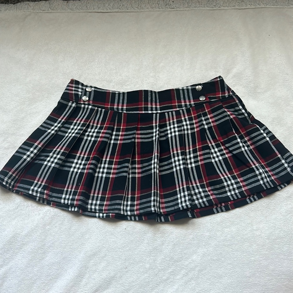 Lip Service Plaid mini skirt pleated size small